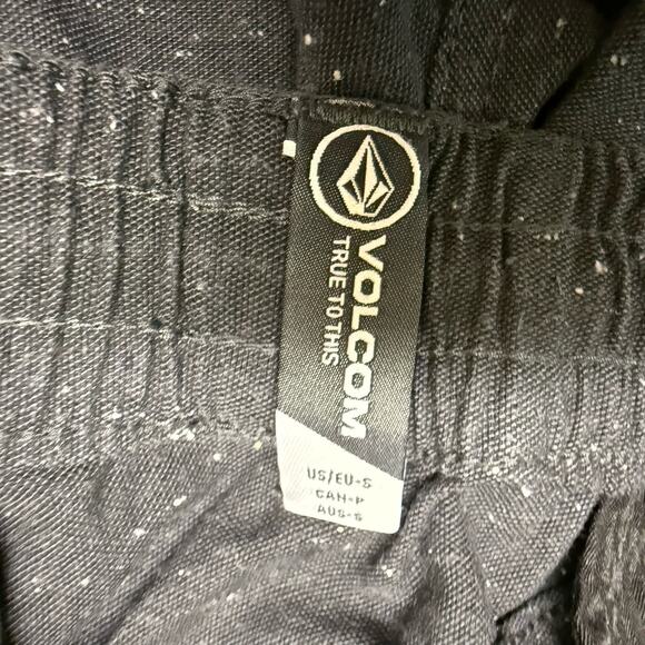 Volcom Mens Shorts Sz S Frickin Mix Elastic Waist Variegated Gray Drawstring - Picture 5 of 6